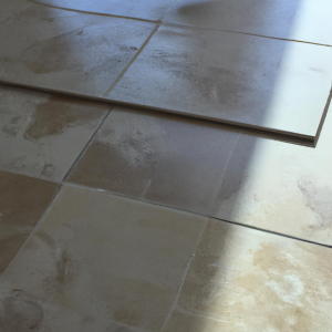 new floor tiles